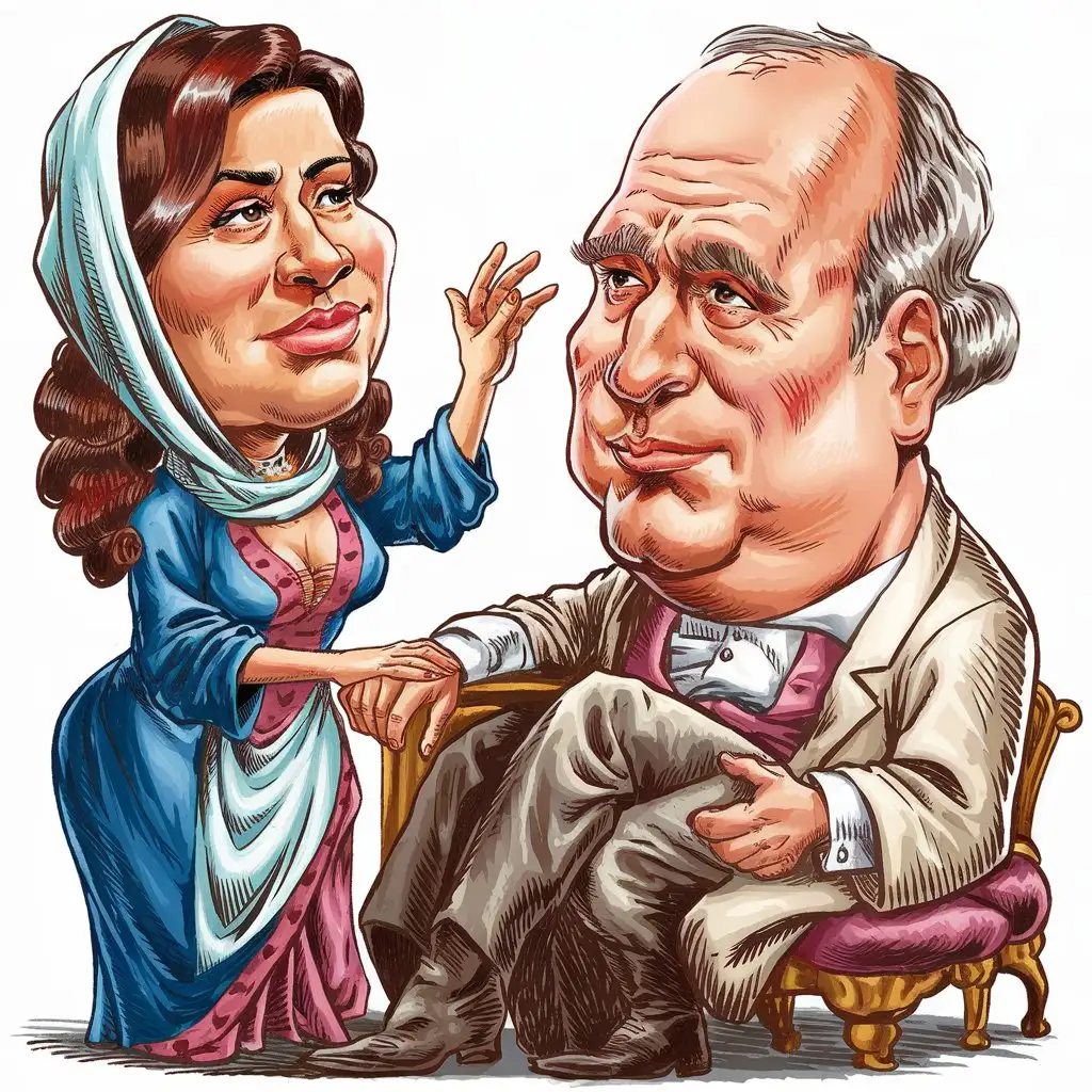 Zukhra-Caring-for-Her-Husband-in-a-Caricatured-Style