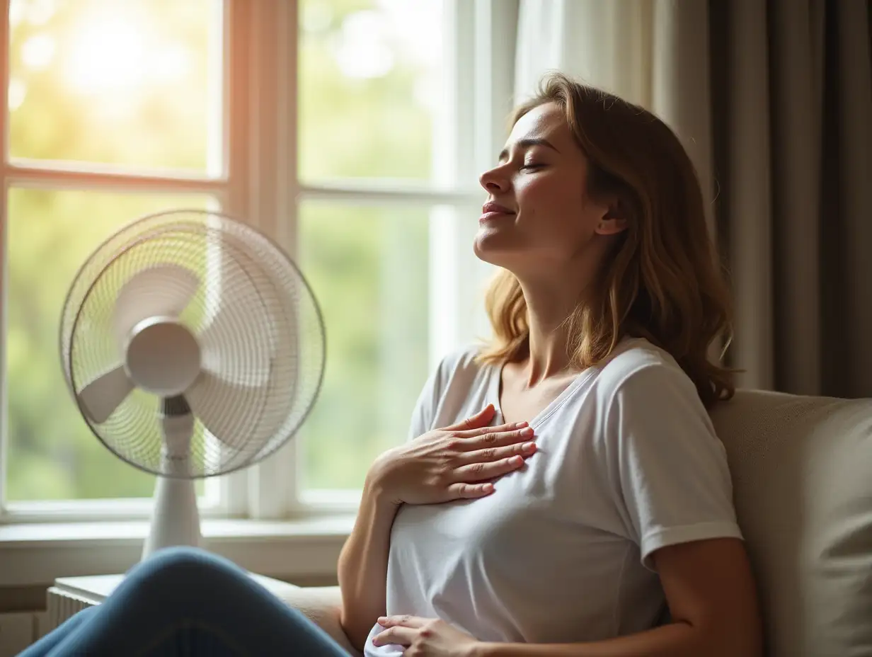 Flustered-ParentAI-Image-Expansion-Seeking-Relief-from-Summer-Heat-by-Window