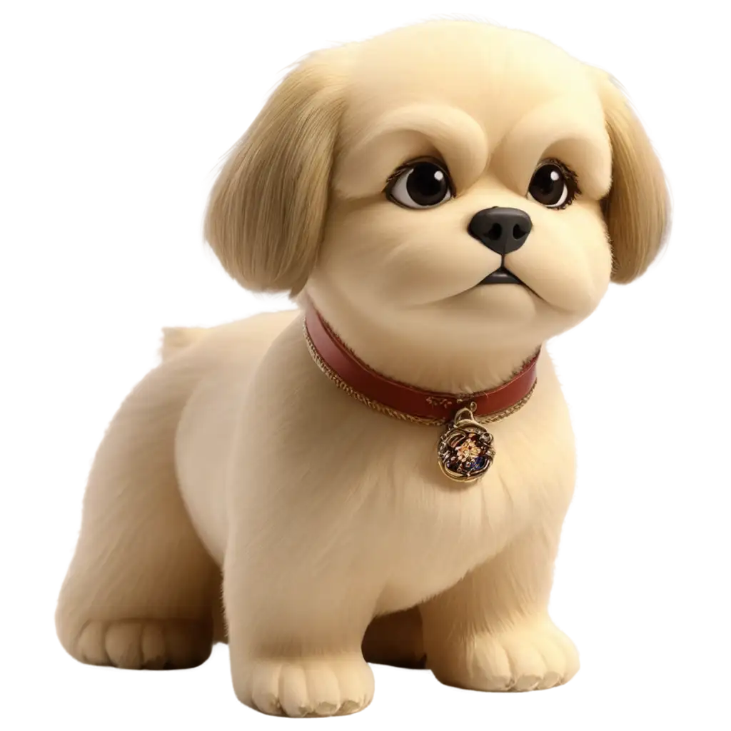 Create-a-Yellow-Lhasa-Apso-Dog-in-Disney-Style-PNG-Image