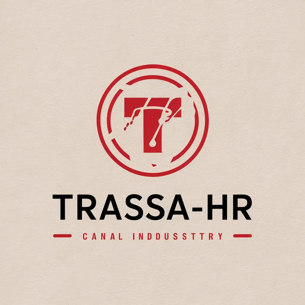 a vector logo design,with the text "Trassa_hr", main symbol:Blood,Moderate,be used in canal industry,clear background