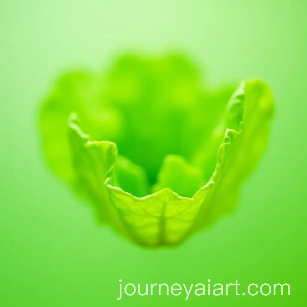 Macro-View-of-a-Lettuce-Leaf-Floating-in-MidAir