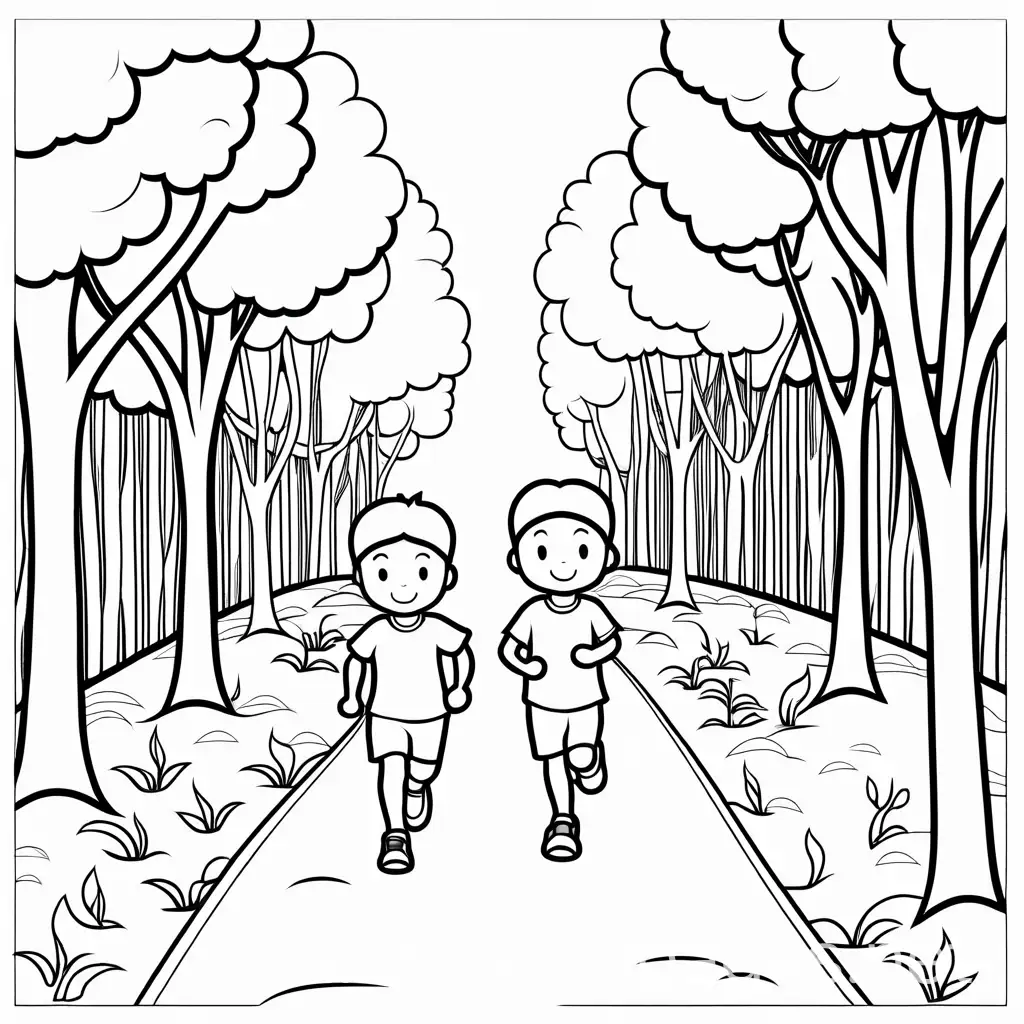 Childrens-Fun-Run-Surrounded-by-Trees