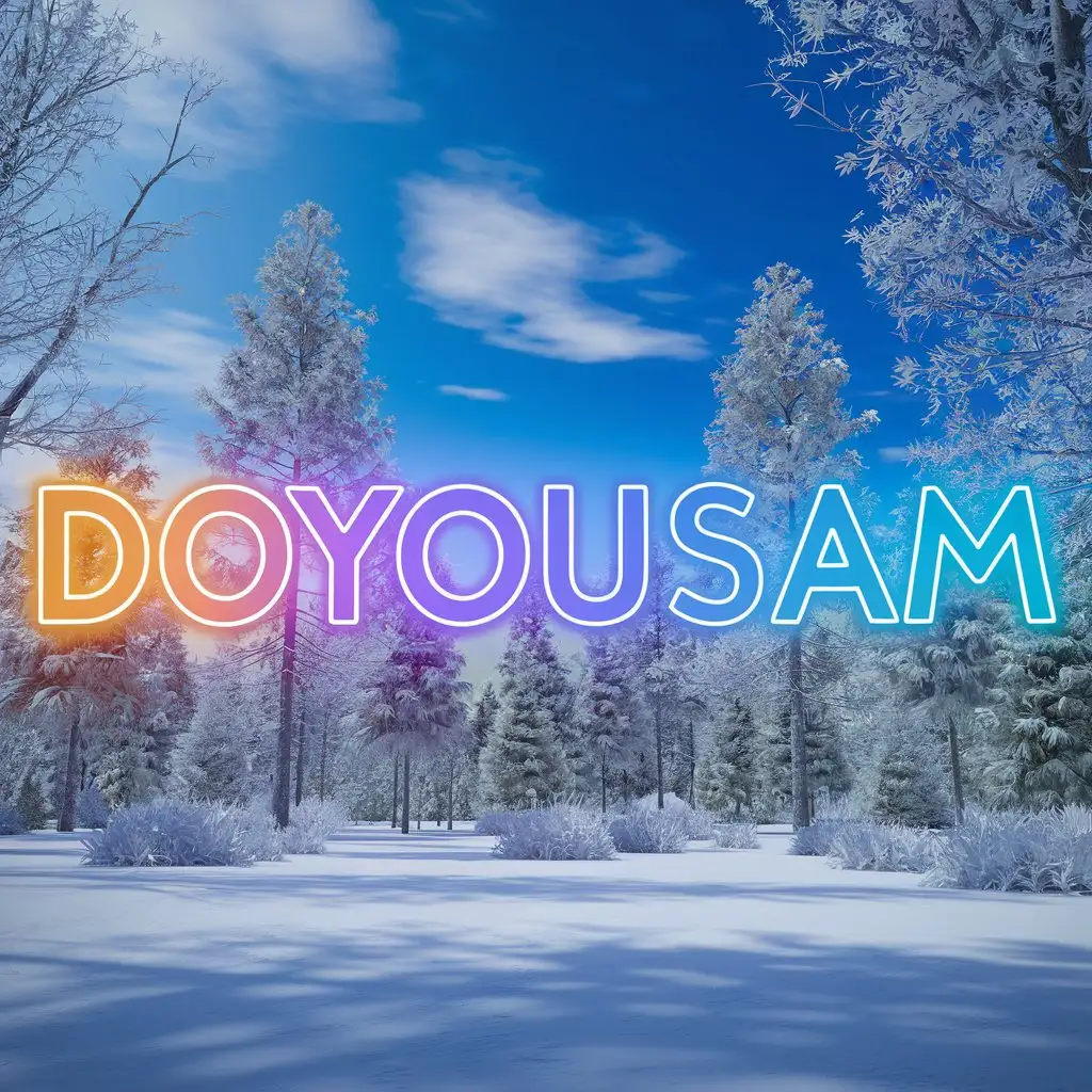 3D-DOYOUSAM-Text-Against-Bright-New-Years-Nature-with-Special-Effects