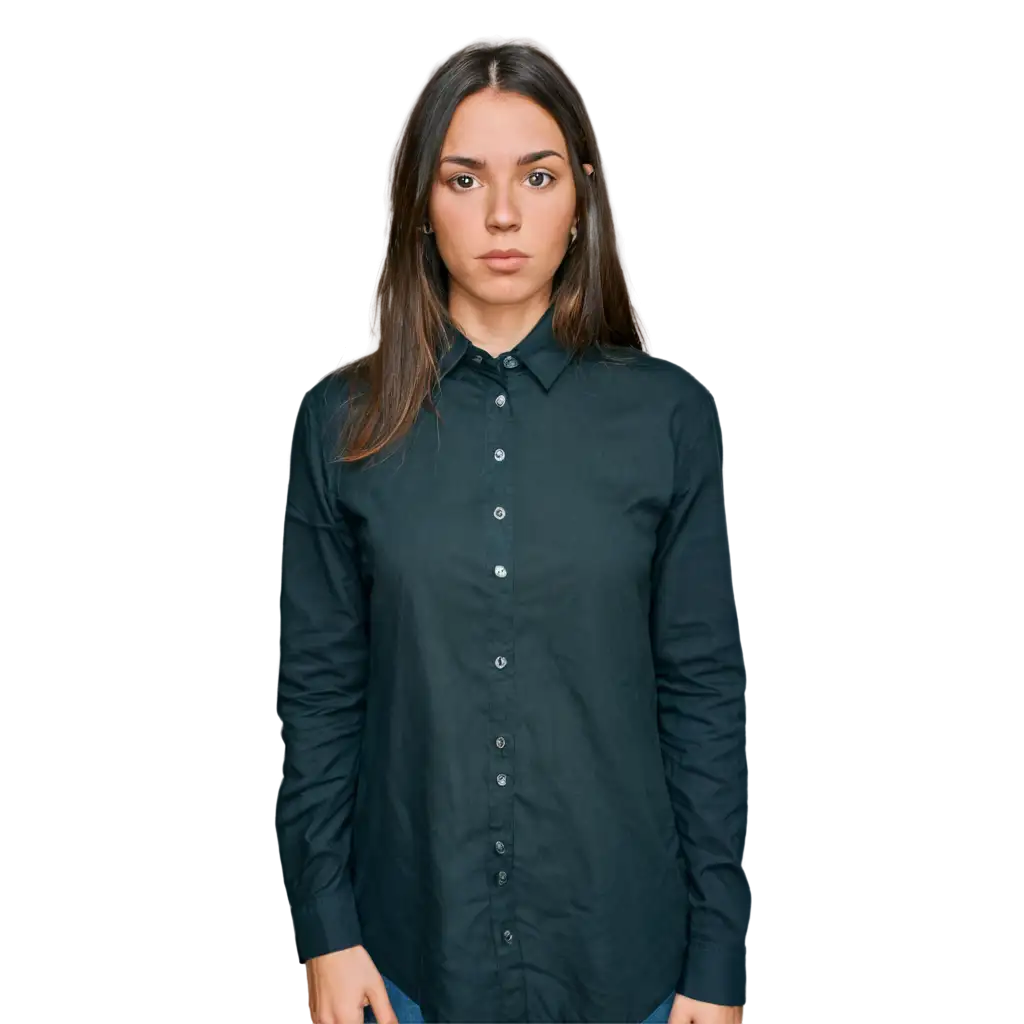 Realistic-PNG-Image-of-a-29YearOld-American-Woman-with-Detailed-Facial-Features-and-Dark-Collared-Shirt