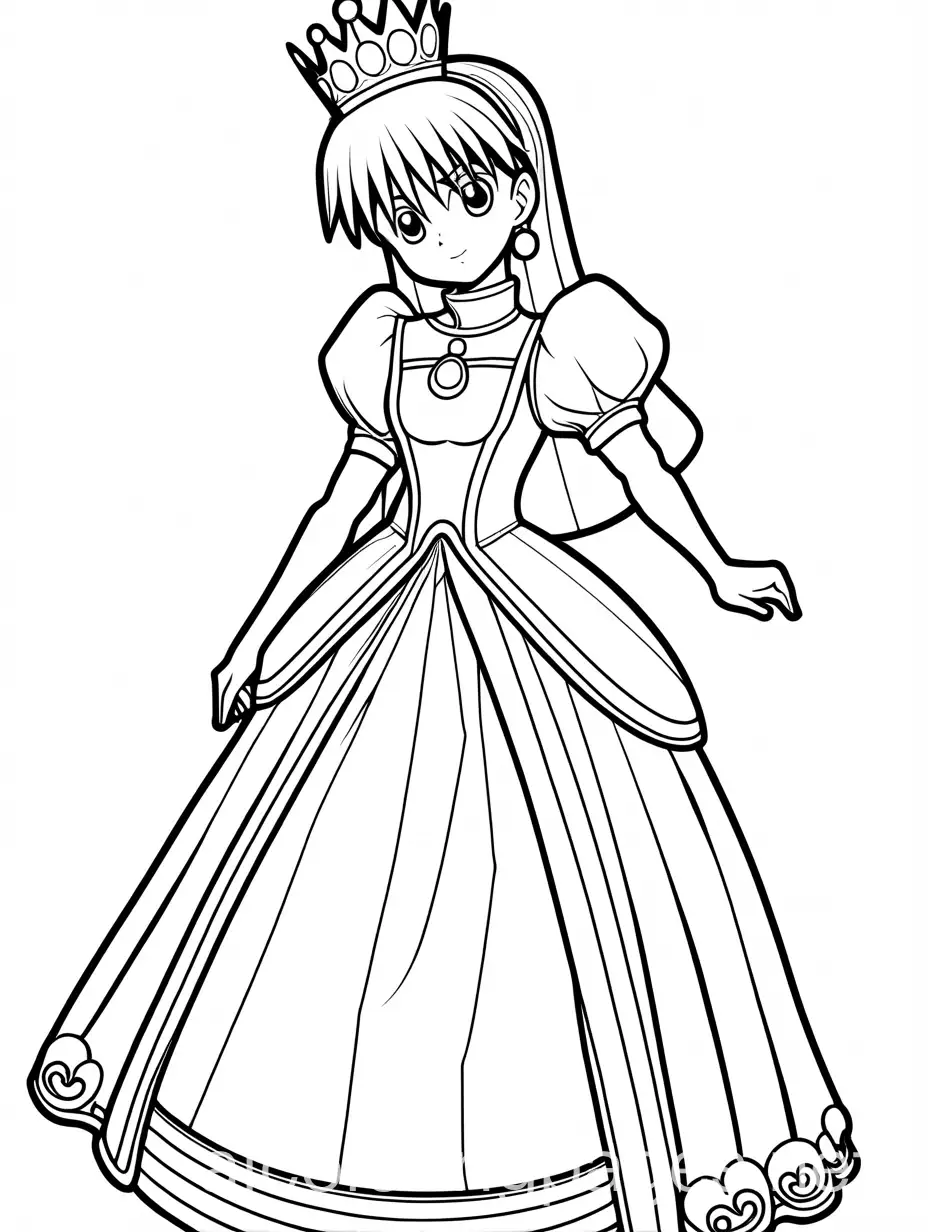 Gon-Freecss-as-a-Princess-Coloring-Page-for-Kids