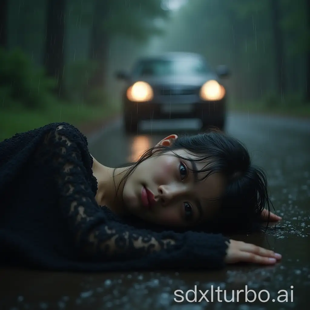 SeventeenYearOld-Korean-Girl-Unconscious-in-Rainy-Forest