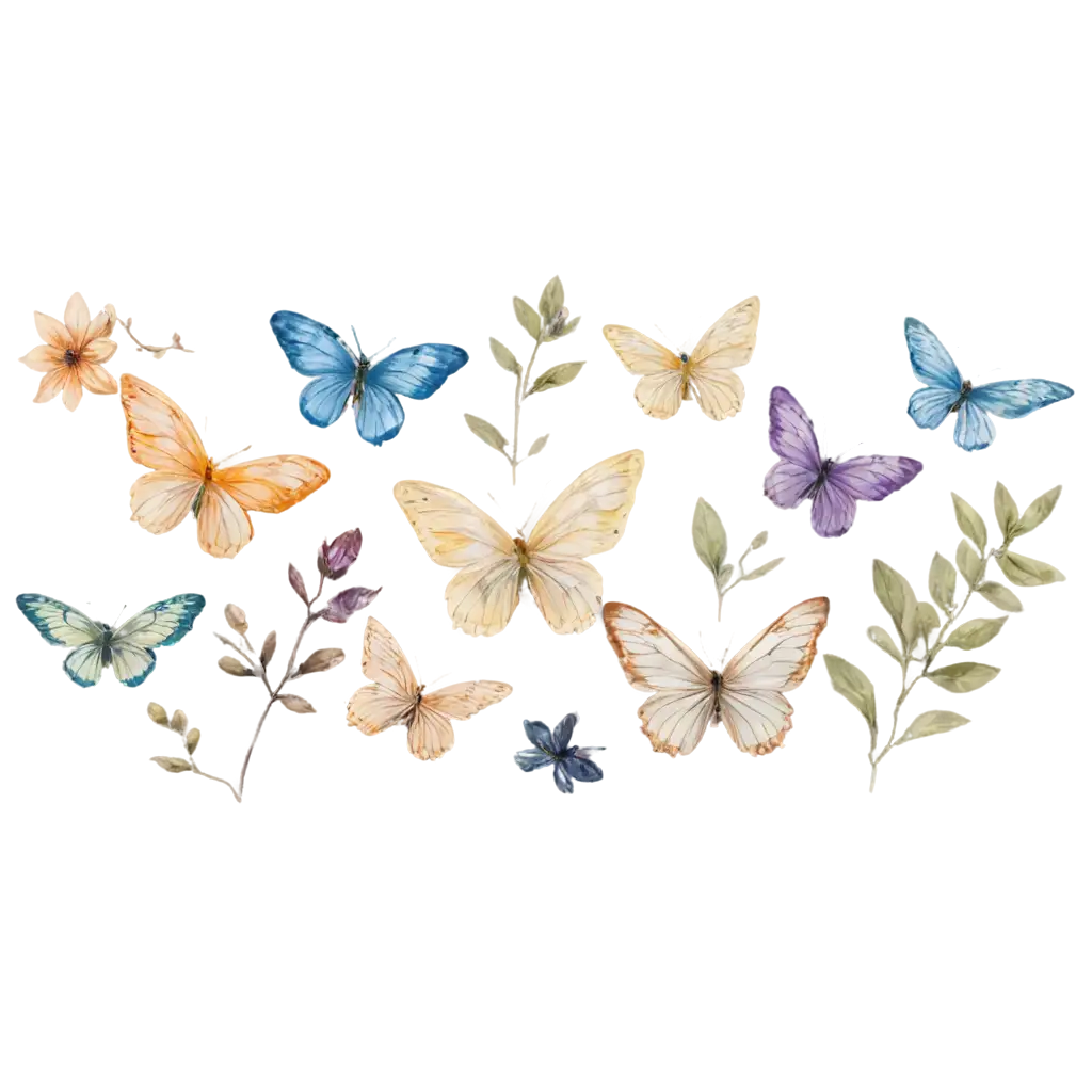 Butterfly-Floral-PNG-Image-Captivating-Artistry-for-Digital-Projects