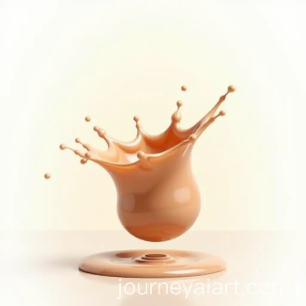 MidAir-Splash-of-Brown-Liquid-on-Clear-Background