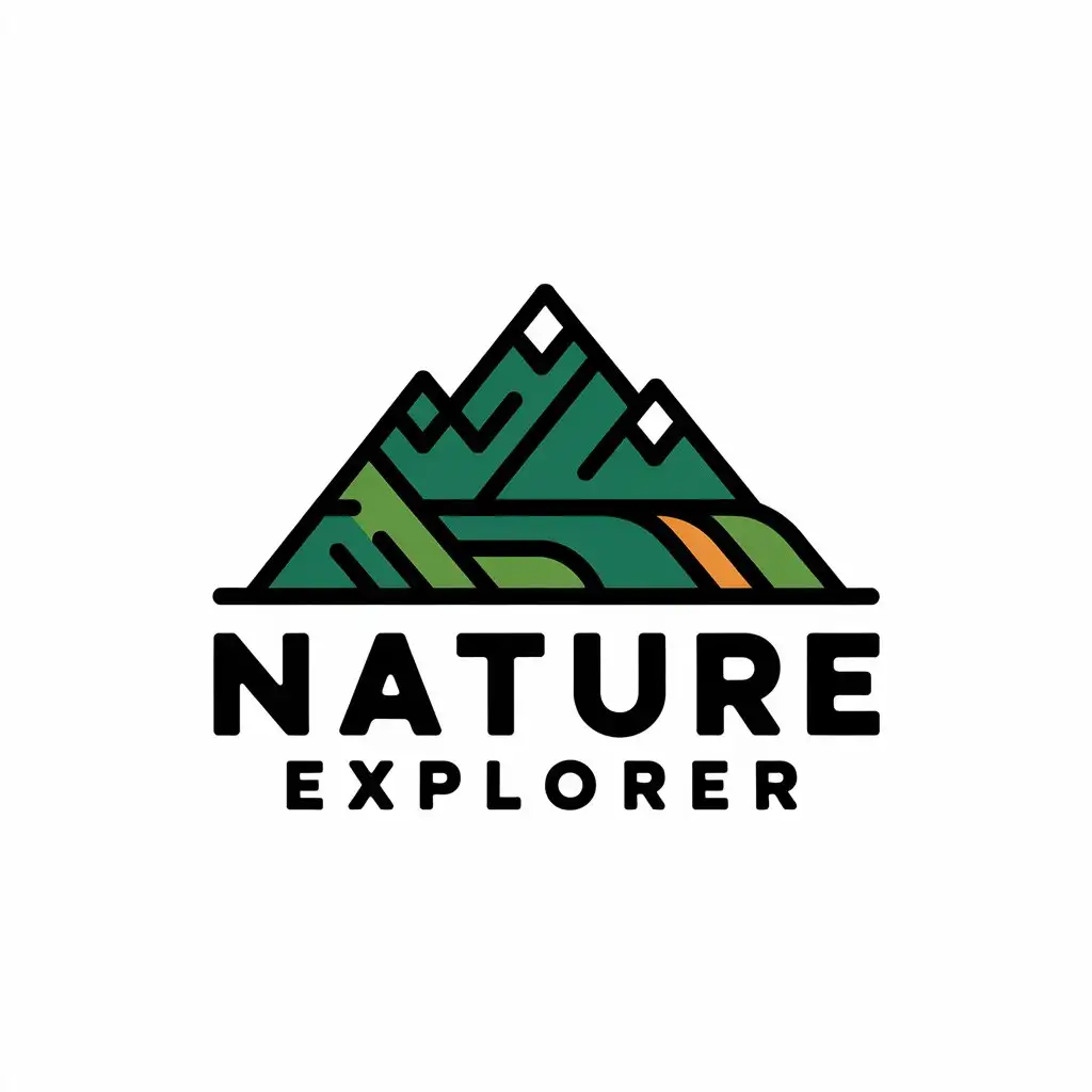 LOGO Design for Nature Explorer Mountain Symbol with Complex Vector Design for Travel Industry