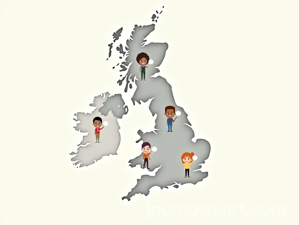 DiverseAI-Image-Prompt-Expansion-English-Accents-Across-the-United-Kingdom-in-Flat-Vector-Style