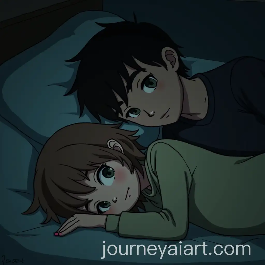 DarkEyed-Man-and-GreenEyed-Girl-Napping-Together