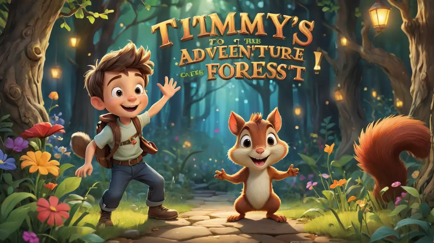 Timmys Enchanted Forest Adventure A Magical Storybook Title Page