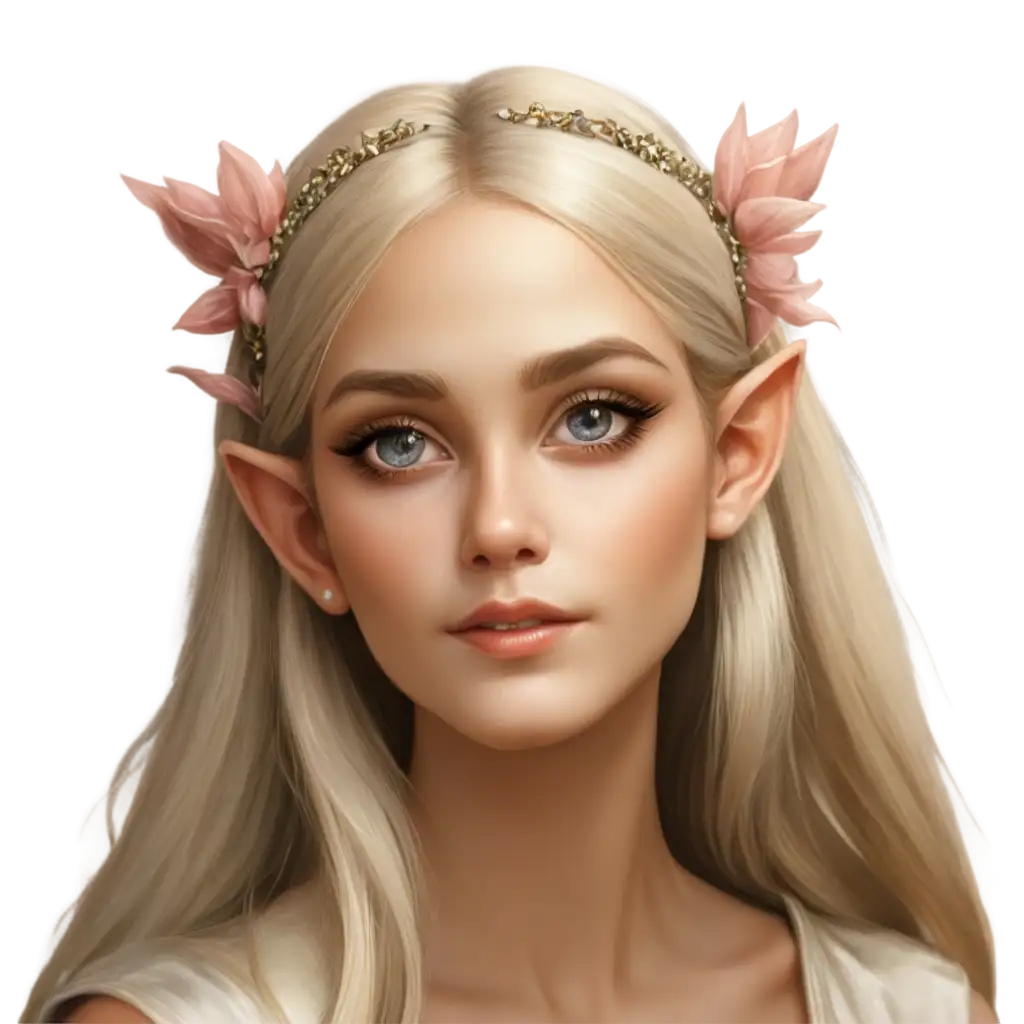 Mystical-Elf-Maiden-Portrait-in-PNG-Format-Fantasy-Digital-Art-with-Glowing-Golden-Eyes-and-Flowing-Hair