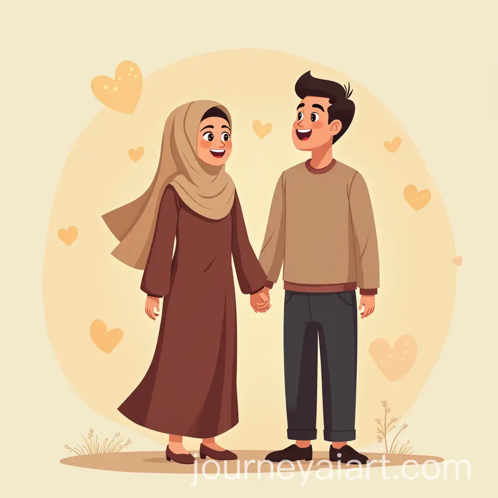 Newlywed-Muslim-Couple-in-Long-Distance-Relationship-Animated-Style