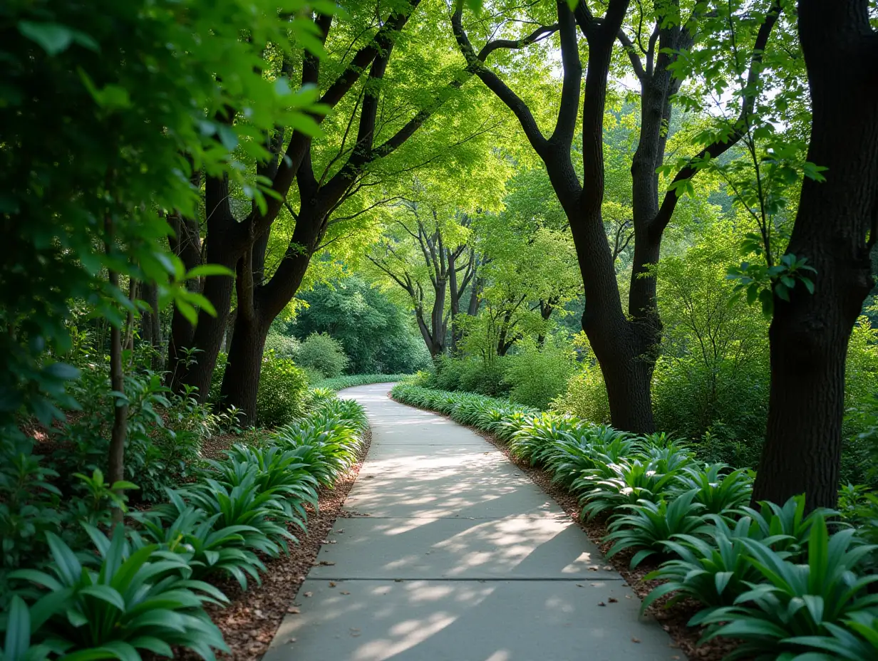 Beautiful pathway in a garden Singapore