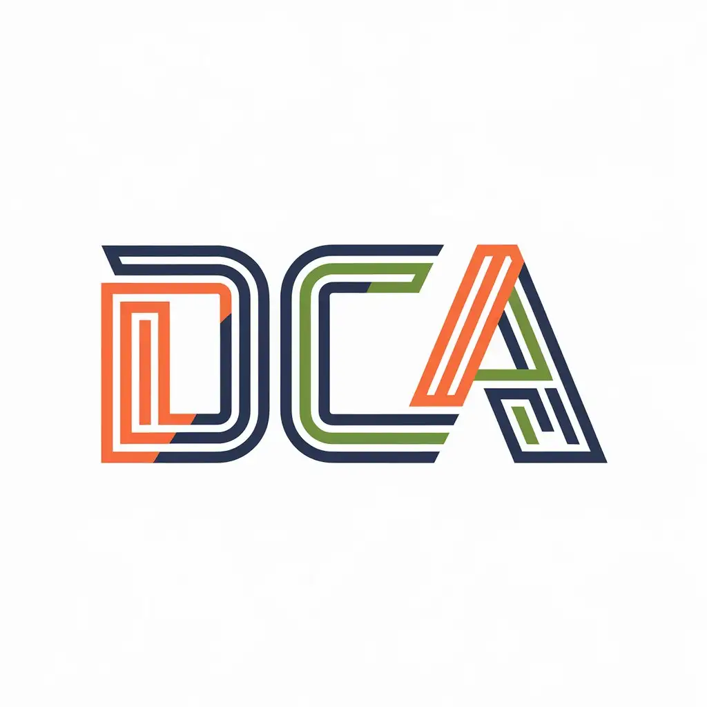 LOGO Design for DCA Modern and Colorful Lettering for the Internet Industry