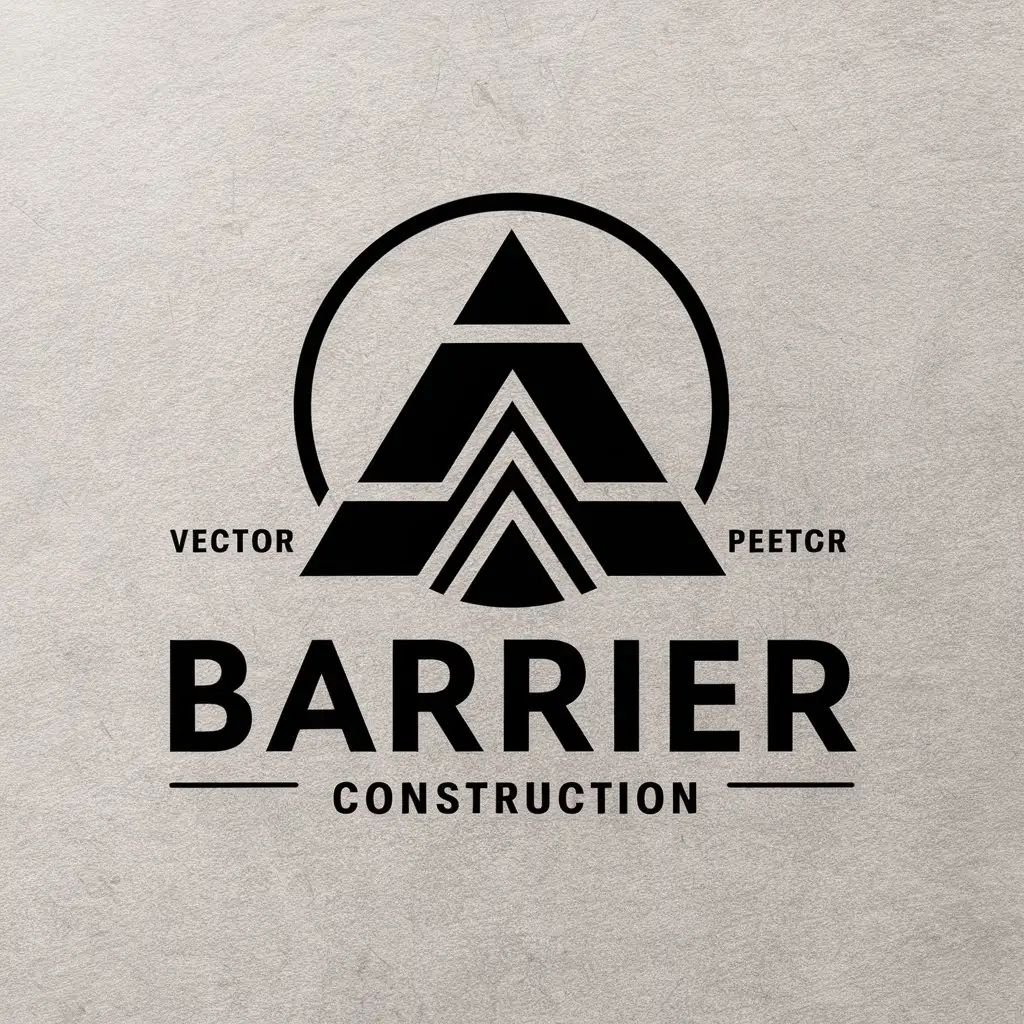 a vector logo design,with the text "Barrier", main symbol:pyramid,Moderate,be used in Construction industry,clear background