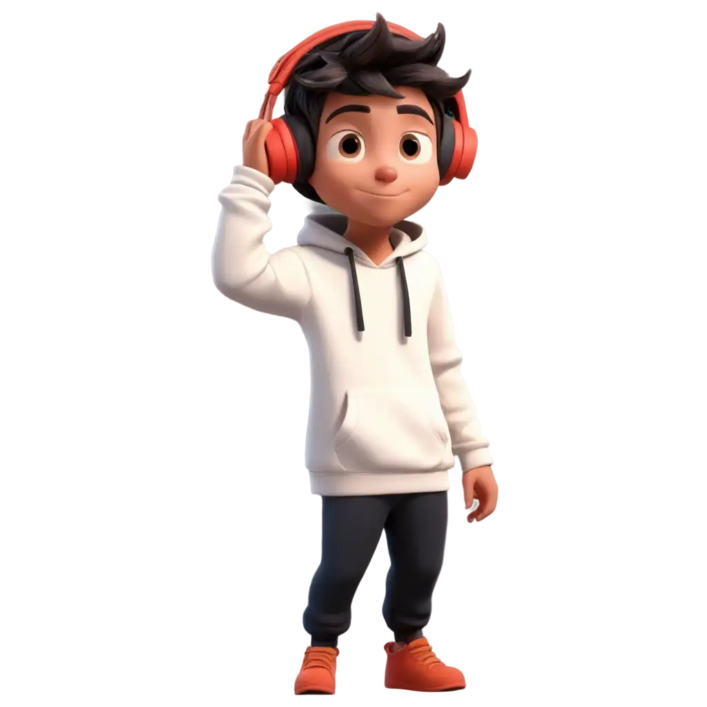 Cute-Animated-Boy-PNG-with-Gaming-Headset-Over-Hoodie-HighQuality-Digital-Image-for-Creative-Projects