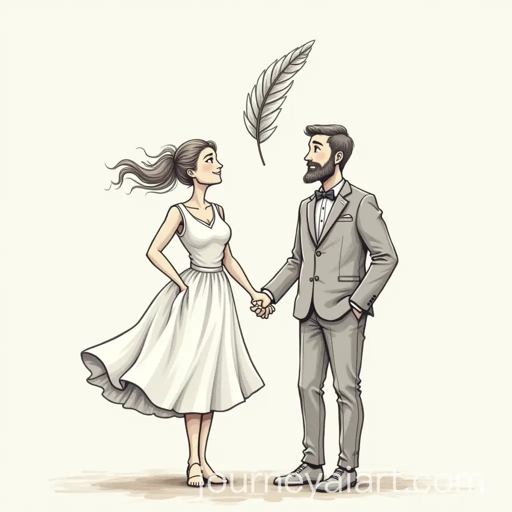 Married-Couple-with-Feather-Symbolizing-Connection
