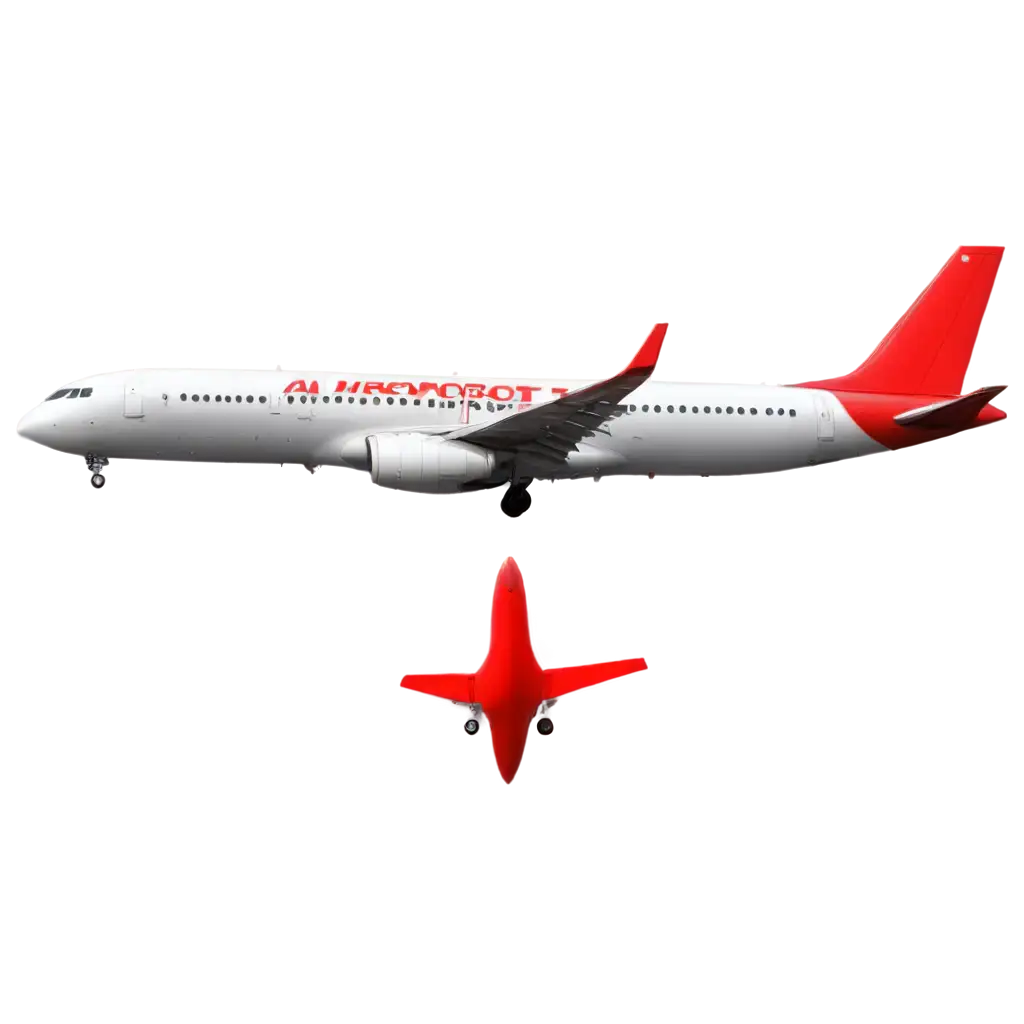 HighQuality-Red-Airplane-PNG-Image-AIGenerated-Art-Prompt