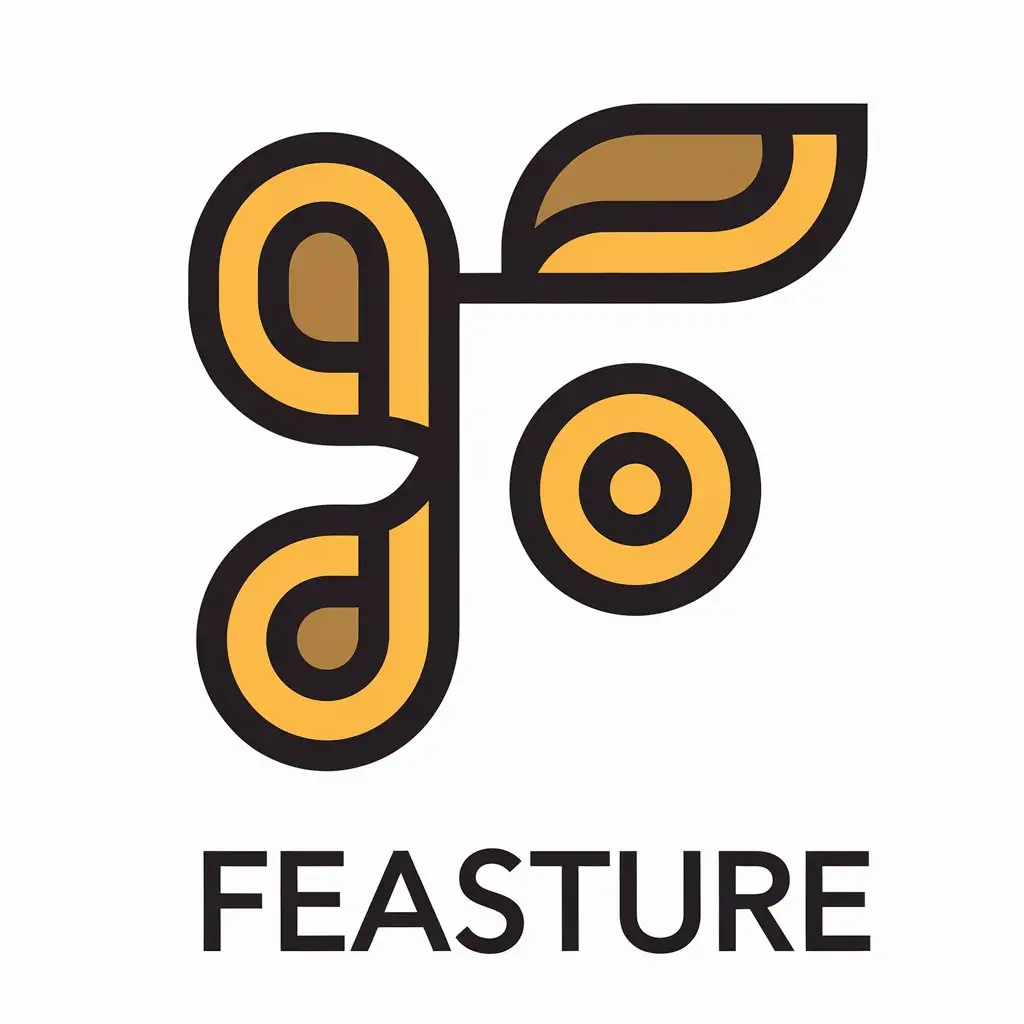 LOGO Design for FEASTURE Modern Word Design with Clear Background