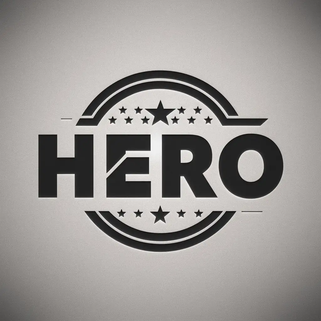 a vector logo design,with the text "hero", main symbol:hero,Moderate,be used in Entertainment industry,clear background