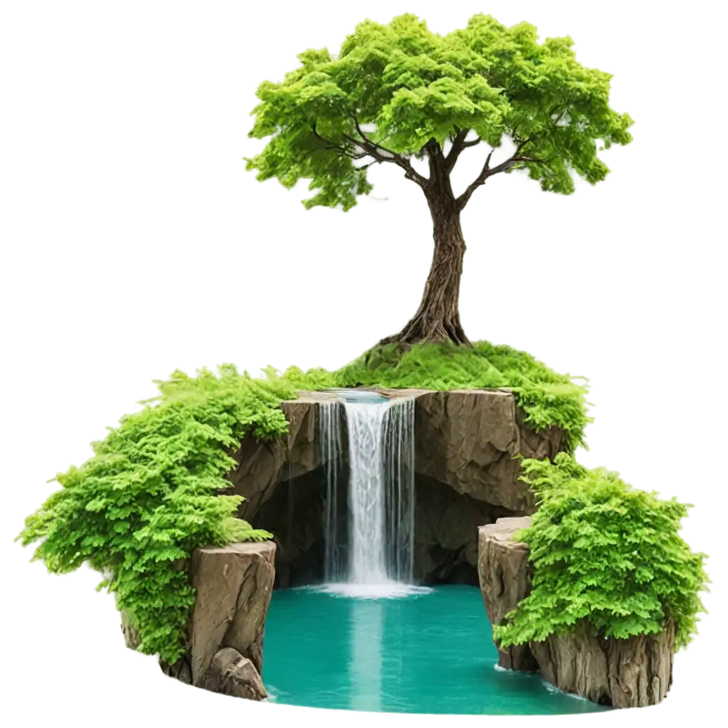 Create-a-Stunning-PNG-Image-of-a-Serene-Waterfall-and-Lush-Green-Tree