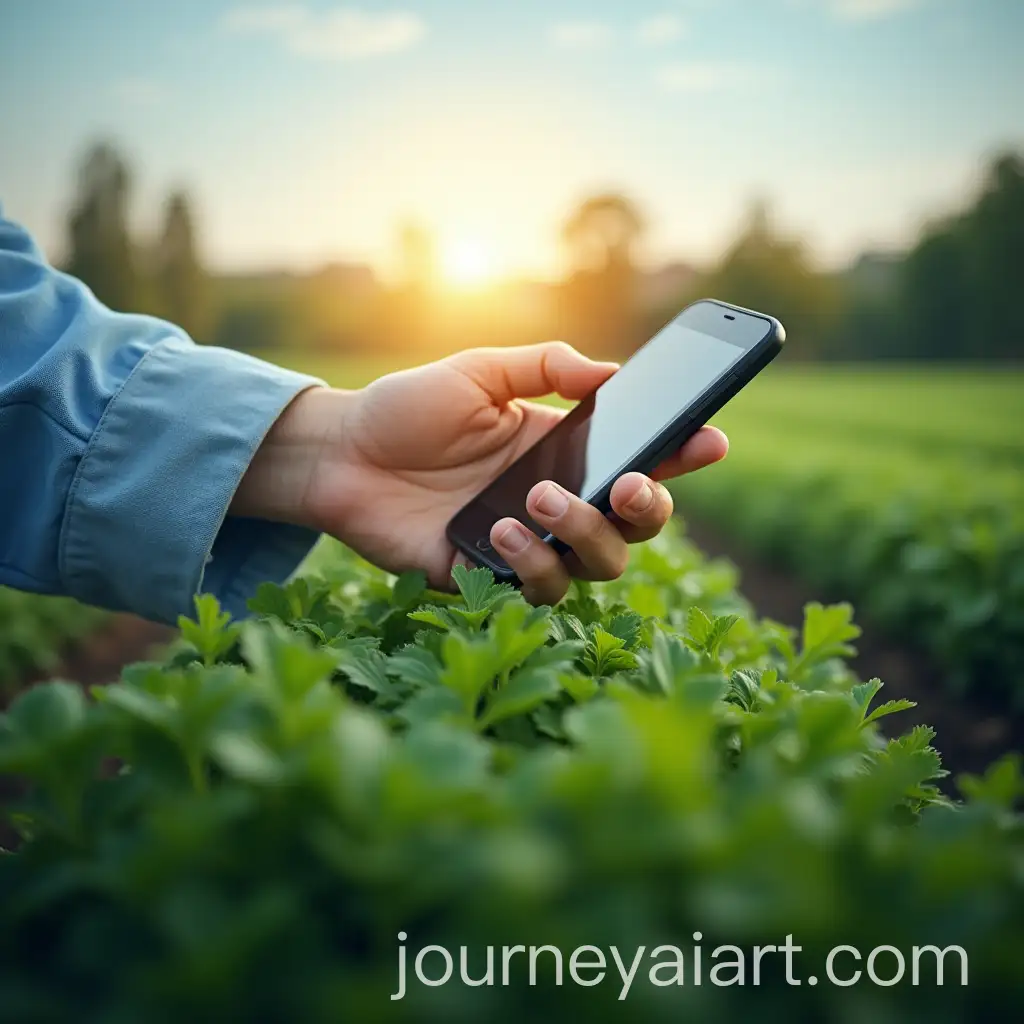 Technician-AdjustingAI-Image-Prompt-Expansion-HighTech-Device-in-a-Thriving-Farmland-Landscape
