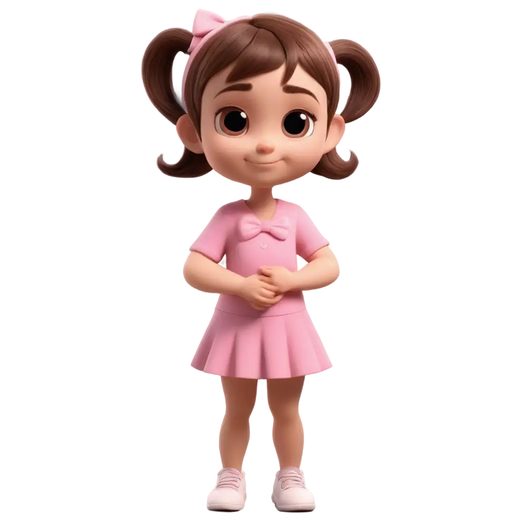 Charming-Baby-Character-PNG-3D-Drawing-of-a-Cute-Infant-with-Short-Brown-Hair-and-Pink-Outfit