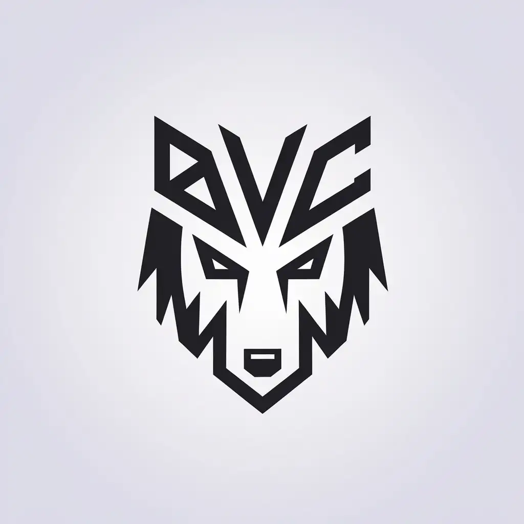 LOGO Design for AVC Minimalistic Wolf Head Symbol with AV Letters for Internet Industry