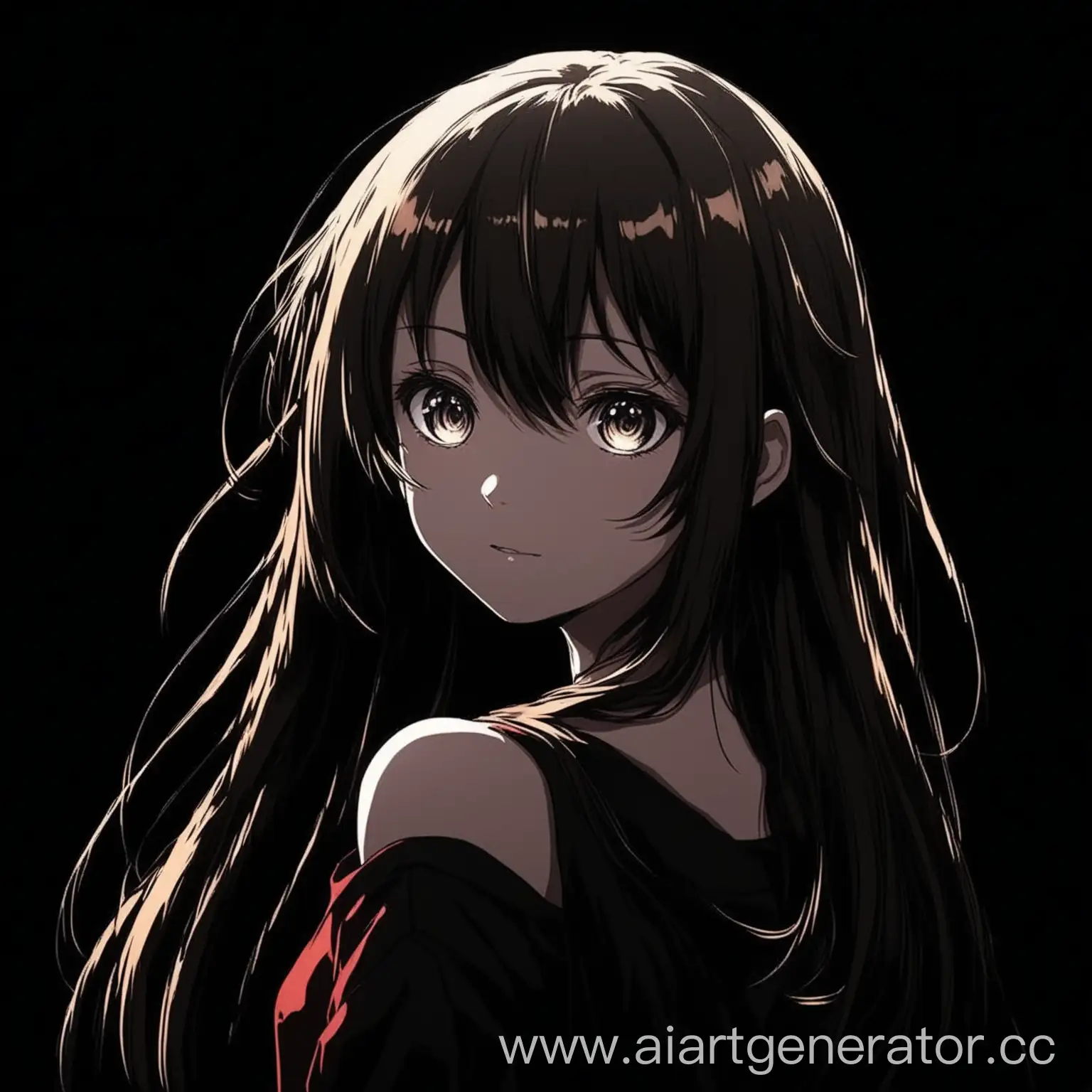 Anime-Girl-in-Dramatic-Black-Background