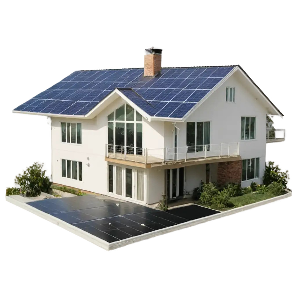 Solar-Panels-with-Home-PNG-HighQuality-Image-for-Renewable-Energy-Concepts