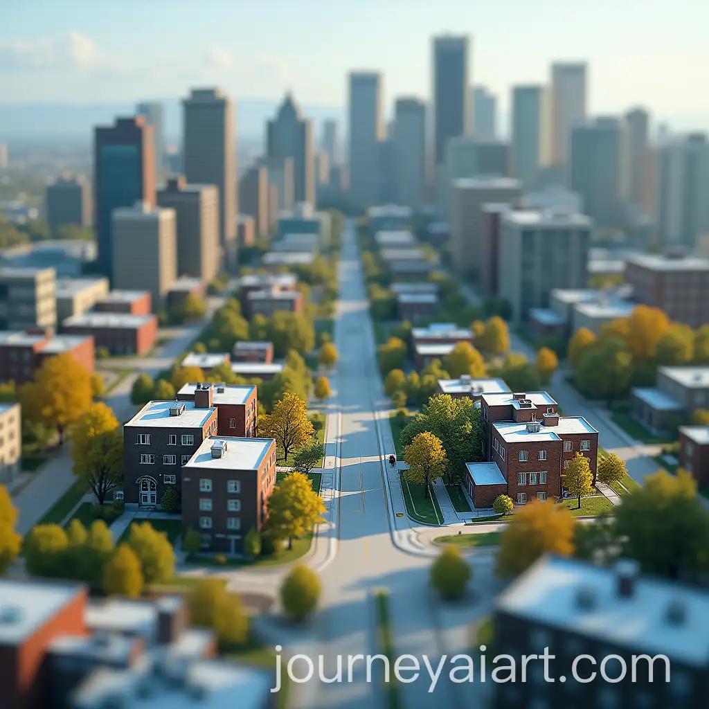 Aerial-View-of-Calgary-in-a-Miniature-Dollhouse-Style