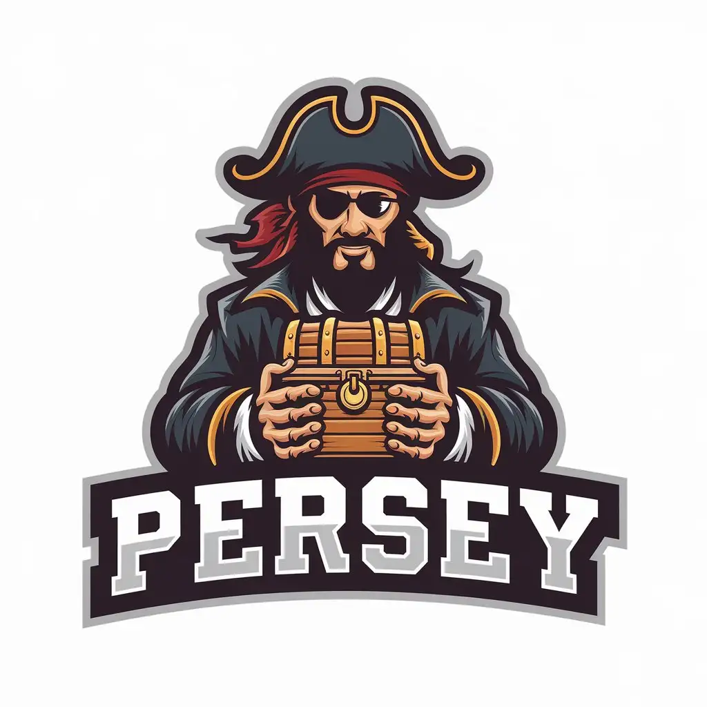 LOGO Design for Persey Pirate Symbol with Moderate Style on Clear Background