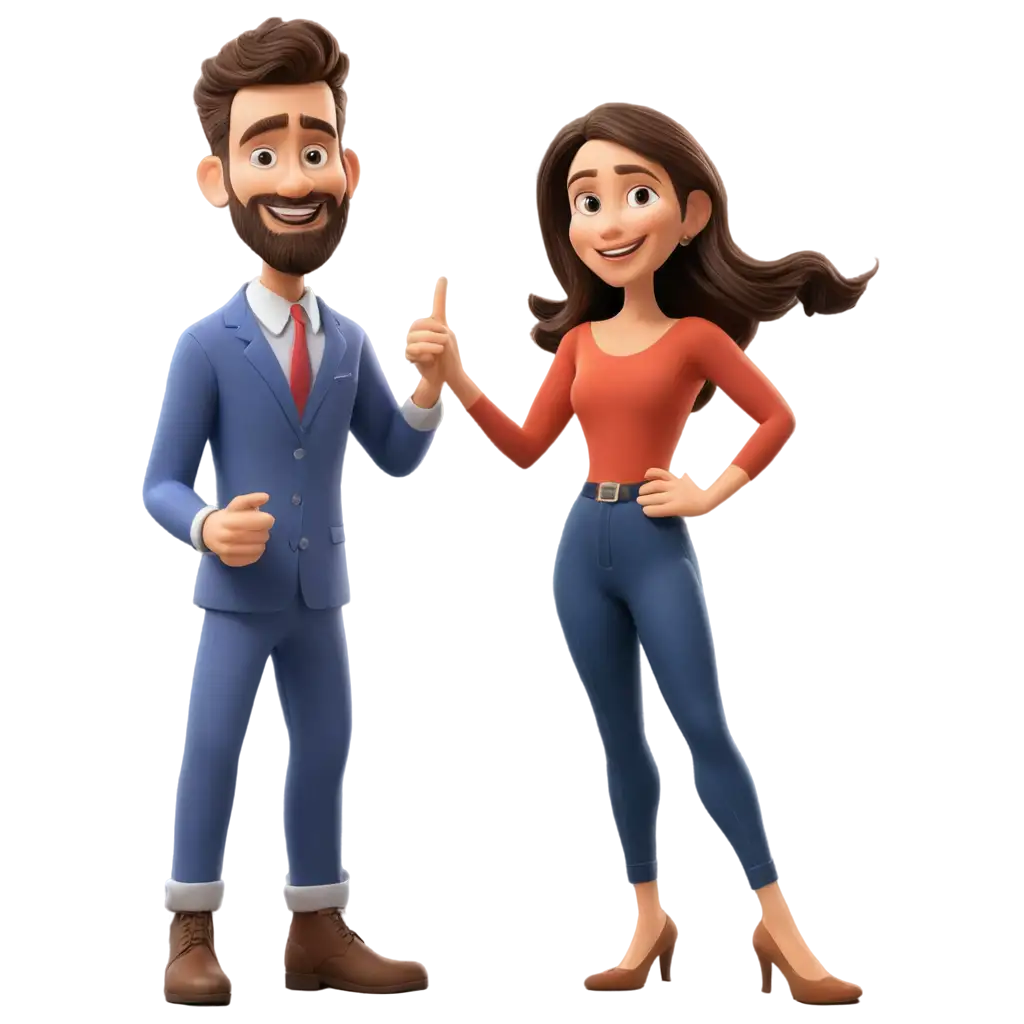 Cartoon-PNG-Image-of-a-Man-and-a-Woman-in-Advertising-Create-a-Vibrant-Cartoon-Scene