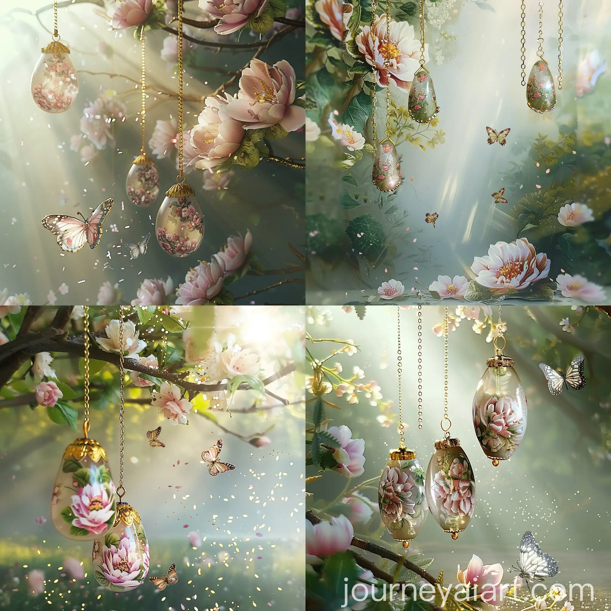 Butterflies-and-Blooms-in-a-Forest-Setting