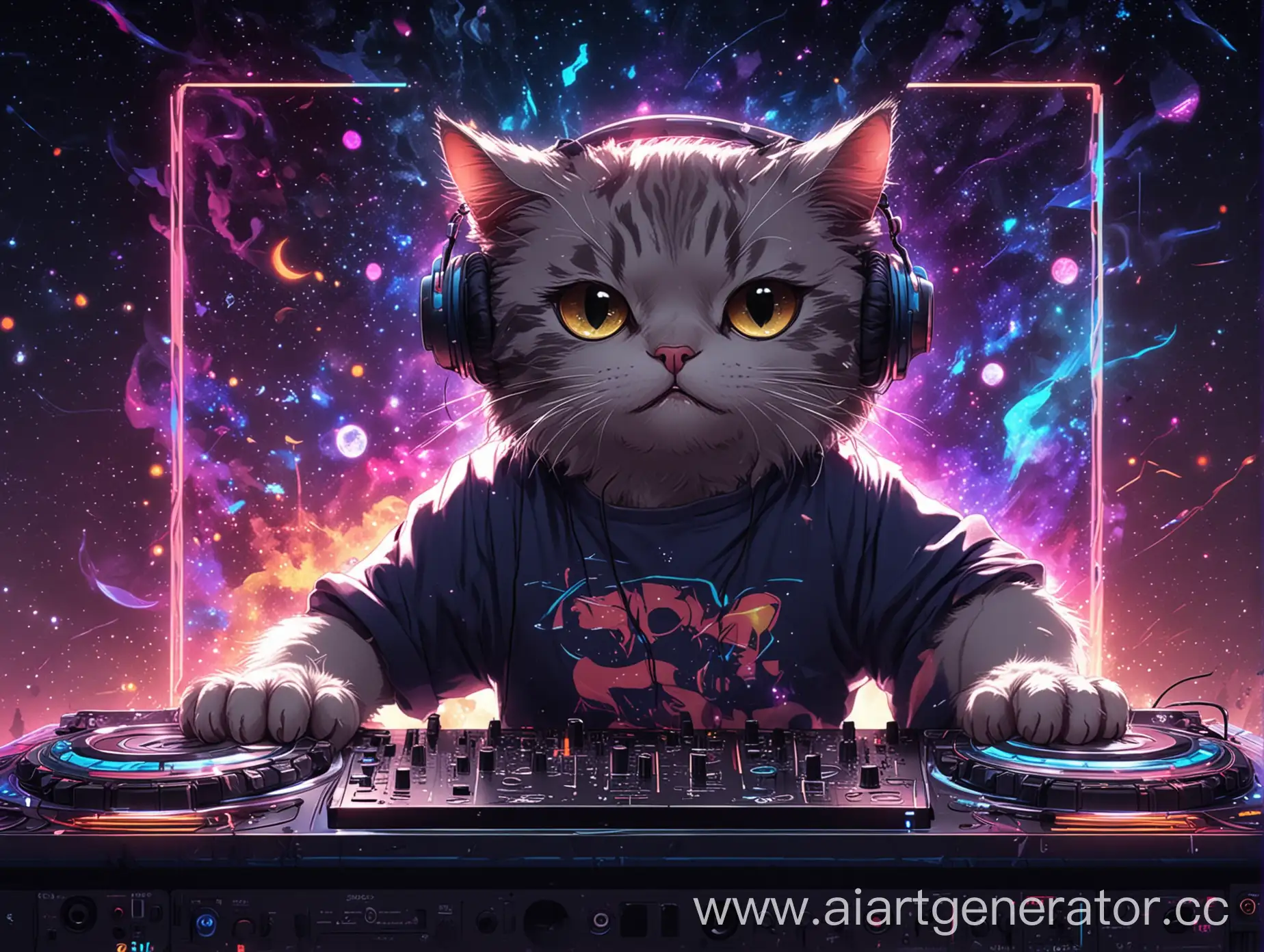 Anime-Cat-DJ-with-Cosmic-DJ-Booth-and-Neon-Lights