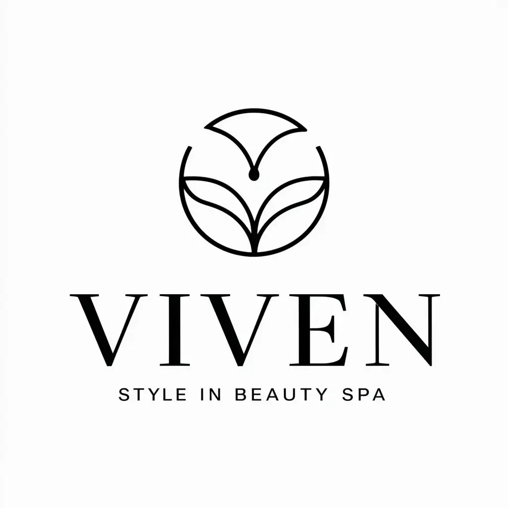 LOGO Design For VIVEN Elegant Text with Style Symbol Ideal for Beauty Spa Industry