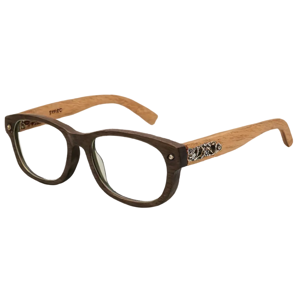 Create luxary and fancy style wooden eyewear with maroccan sculpture on the front bold frame