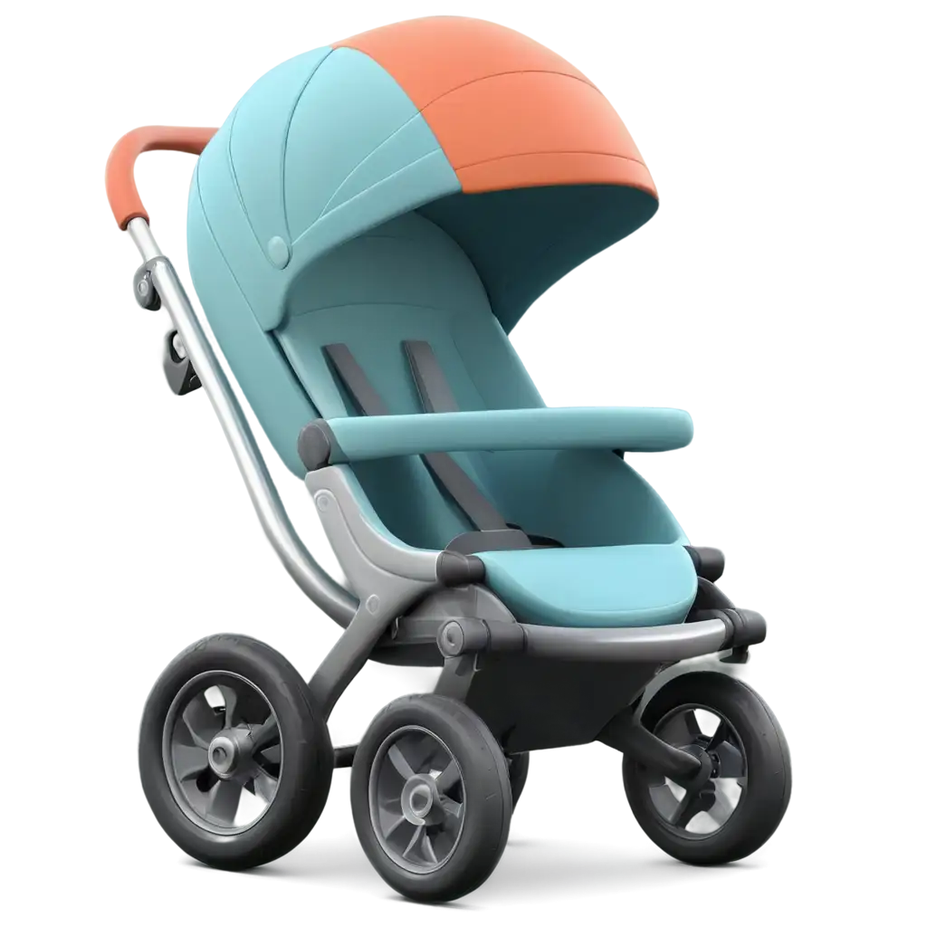 Stroller-3D-Pixar-Style-PNG-HighQuality-Image-for-Digital-Use