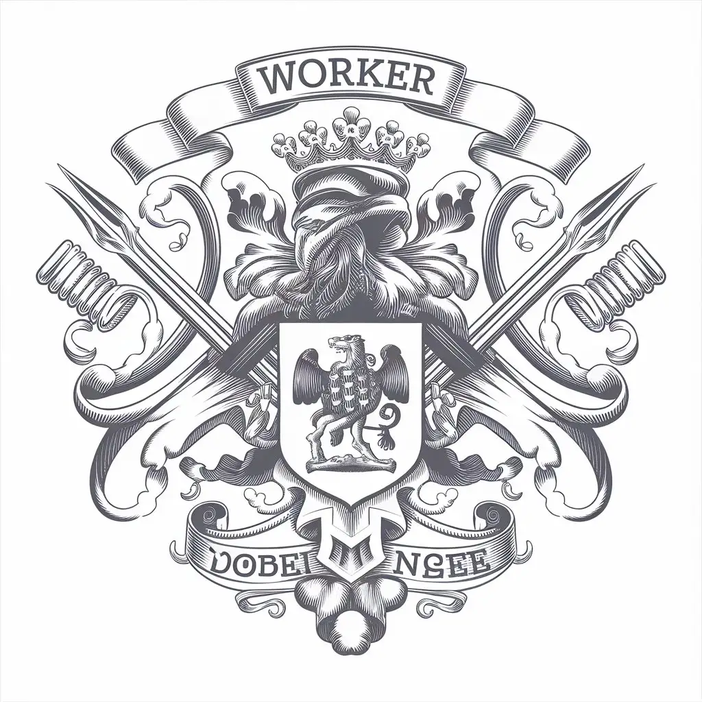 LOGO-Design-for-WorkerNet-Complex-Coat-of-Arms-with-Internet-Industry-Vibe