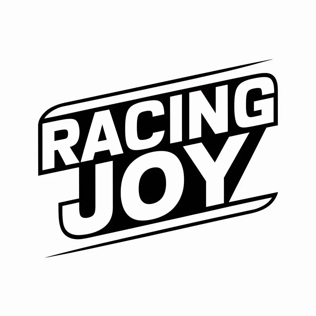 a vector logo design,with the text "RACING
JOY", main symbol:racing esports,Moderate,be used in Automotive industry,clear background