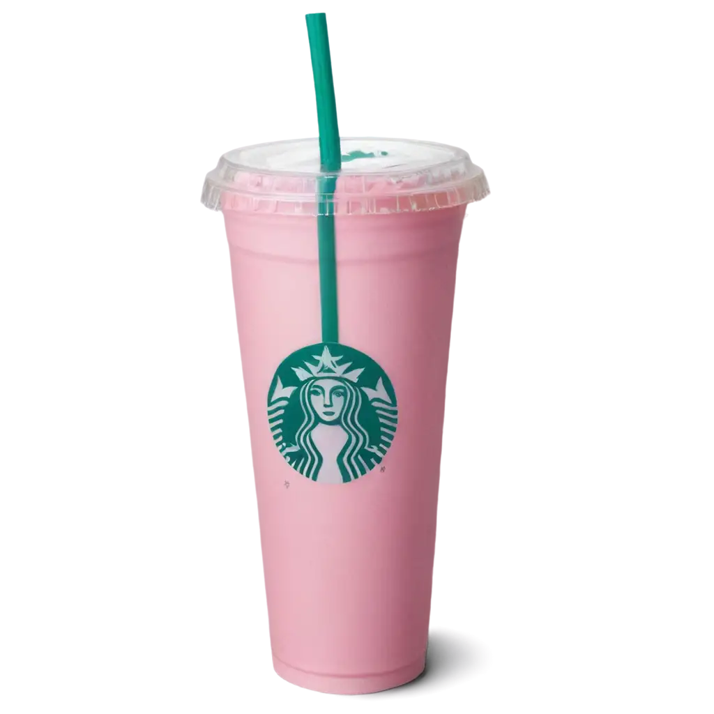 PNG-Image-of-a-Girl-with-Pink-Hair-Enjoying-Starbucks-Vibrant-and-HighQuality-Visual-Content