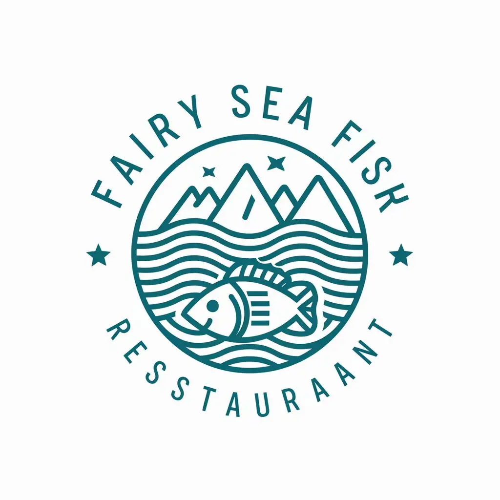 LOGO-Design-for-Fairy-Sea-Fish-Vector-Logo-with-Mountains-Sea-and-Fish