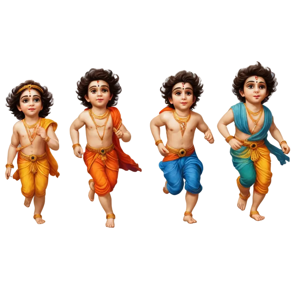 Little-Krishna-and-His-Friends-Running-PNG-Image-HighQuality-Clear-Artwork-for-Digital-Projects