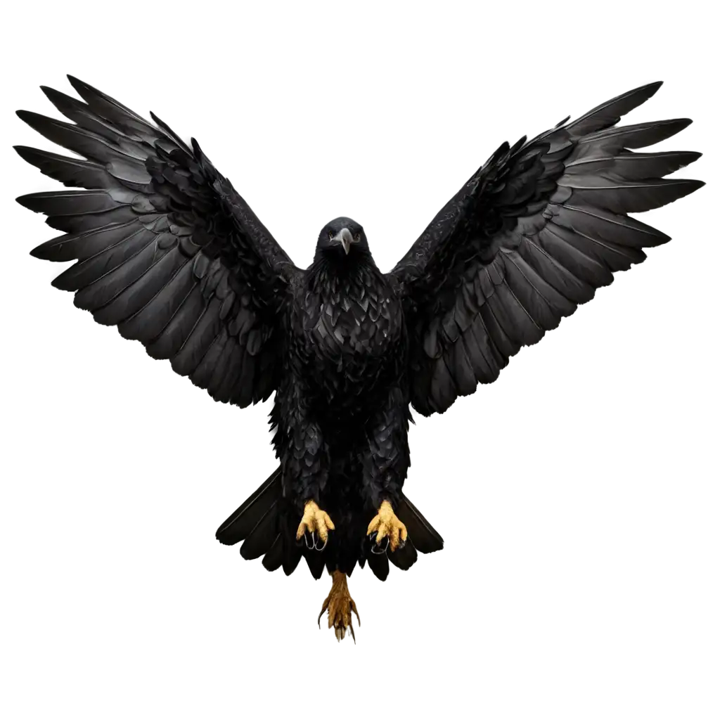 HighQuality-Black-Eagle-PNG-Image-Captivating-Visuals-for-Your-Projects