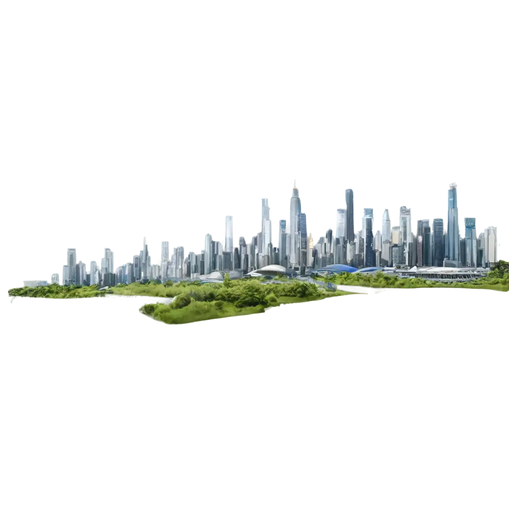 Create an animated image for a future city