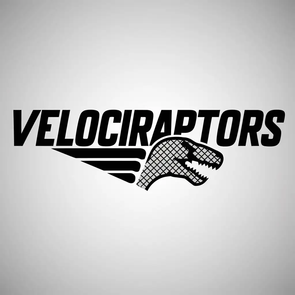 a logo design,with the text "Velociraptors", main symbol:Rainnet,Moderate,clear background
