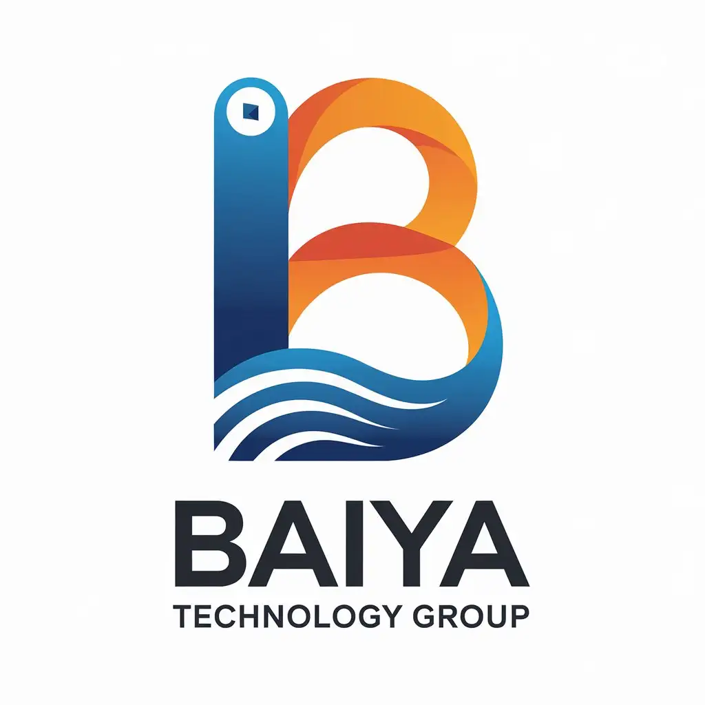 LOGO-Design-For-Baiya-Technology-Group-BE-Symbol-in-Modern-Tech-Style