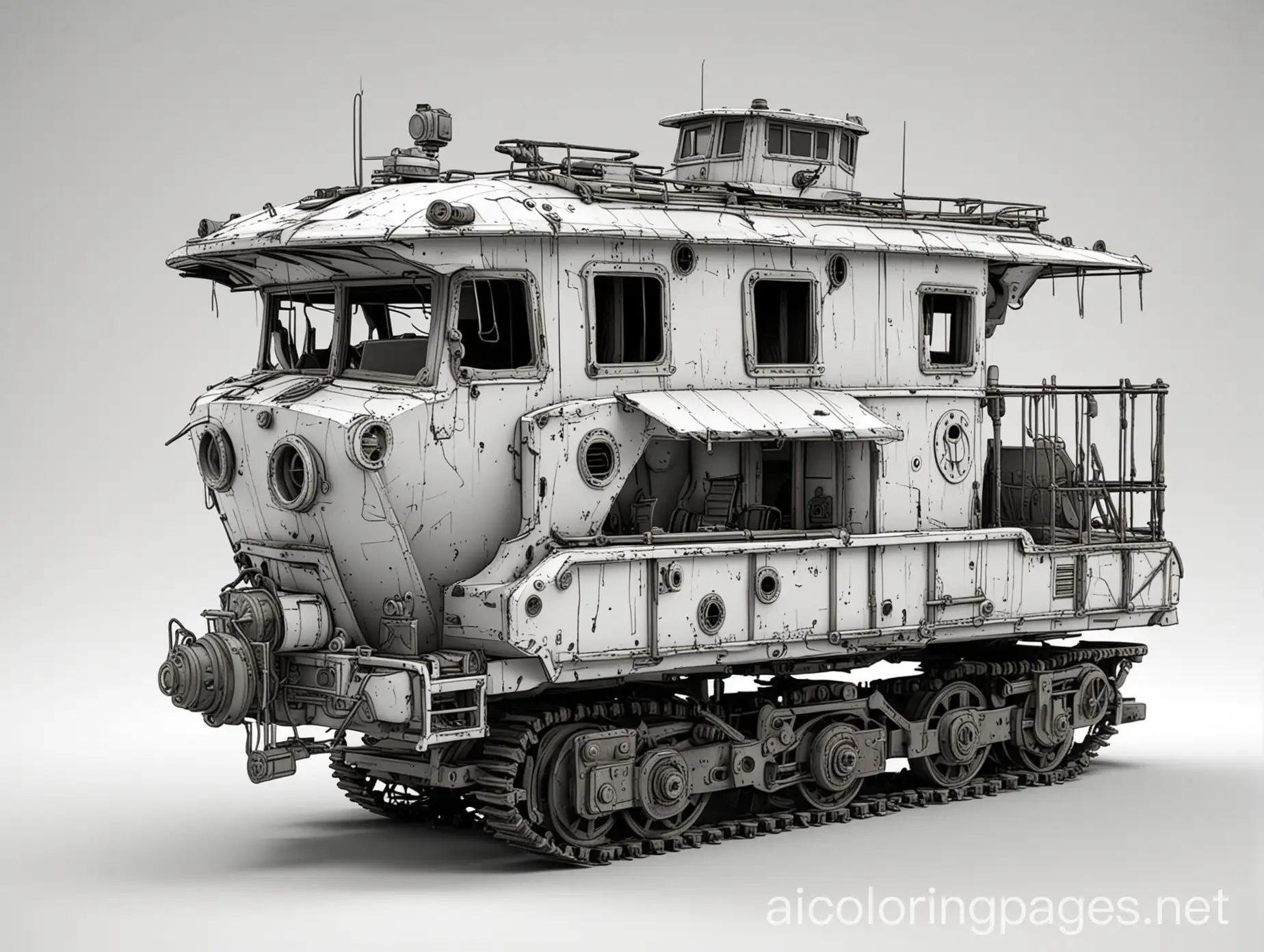 PostApocalyptic-Steampunk-Electric-Chibi-Caboose-Boat-Coloring-Page